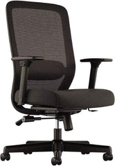 Basyx - 43" High Executive Chair - 25" Wide x 26-3/4" Deep, 100% Polyester Seat, Black - Makers Industrial Supply