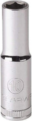 GearWrench - 3/8" Drive, Deep Hand Socket - 6 Points, 2-1/2" OAL, Alloy Steel, Full Polish Finish - Makers Industrial Supply