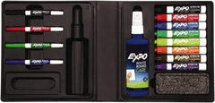 Expo - Assorted Colors, Low Odor 4 Fine Point, 8 Chisel Tip Dry Erase Markers - Includes Cleaning Fluid, For Use with Dry Erase Marker Boards - Makers Industrial Supply