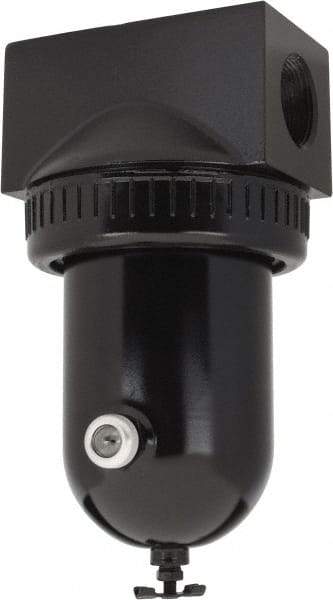 PRO-SOURCE - 400 CFM Oil/Water Condensate Separation Filter - 1-1/4" 250 psi, Manual Drain - Makers Industrial Supply