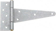 National Mfg. - 2 Piece, 5-1/2" Long, Galvanized Extra Heavy Duty - 8" Strap Length, 2-5/8" Wide Base - Makers Industrial Supply