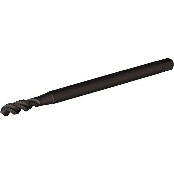 Kennametal - 1/2-20 UNF 3 Flute H3 Oxide Finish High Speed Steel Spiral Flute Extension Tap - Modified Bottoming Chamfer, 6" OAL, 3B Class of Fit, Series T830 - Exact Industrial Supply