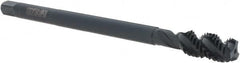 Kennametal - 1/2-13 UNC 3 Flute H3 Oxide Finish High Speed Steel Spiral Flute Extension Tap - Modified Bottoming Chamfer, 6" OAL, 3B Class of Fit, Series T830 - Exact Industrial Supply