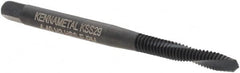 Kennametal - #4-40 UNC 3 Flute 2B/3B Plug Spiral Flute Tap - Vanadium High Speed Steel, Oxide Finish, 1-7/8" OAL, Left Hand Flute, Right Hand Thread, H2, Series T690 - Makers Industrial Supply