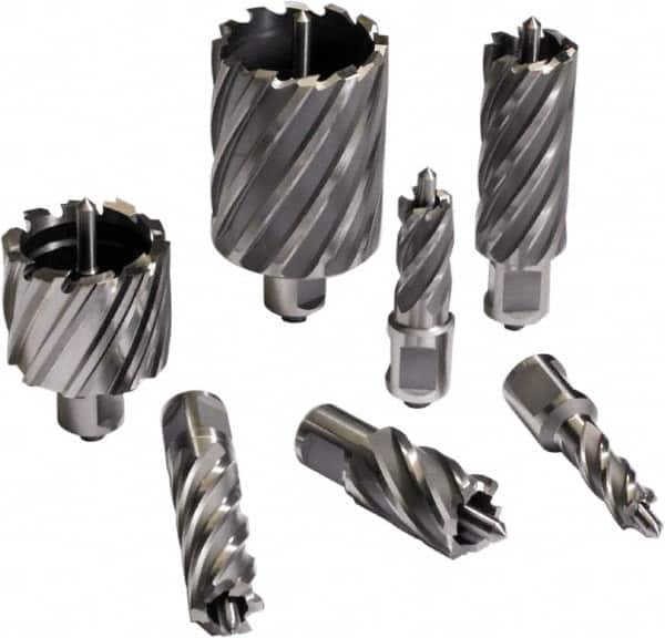 Cleveland Steel Tool - 2-3/16" Diam x 3" Deep Carbide-Tipped Annular Cutter - Exact Industrial Supply