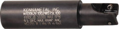 Kennametal - 1" Cut Diam, 0.395" Max Depth of Cut, 1" Shank Diam, 3.53" OAL, Indexable Square Shoulder End Mill - EC10.., EP10.. Inserts, Weldon Shank, 0° Lead Angle, Through Coolant - Makers Industrial Supply