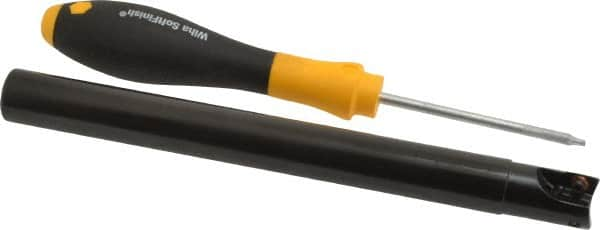 Kennametal - 5/8" Cut Diam, 0.396" Max Depth of Cut, 5/8" Shank Diam, 6.7" OAL, Indexable Square Shoulder End Mill - EC10.., EP10.. Inserts, Cylindrical Shank, 0° Lead Angle, Through Coolant - Makers Industrial Supply