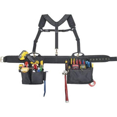 CLC - 28 Pocket Black Ballistic Polyester Combo Tool Bag System - 28" Wide x 6" Deep x 26" High - Makers Industrial Supply