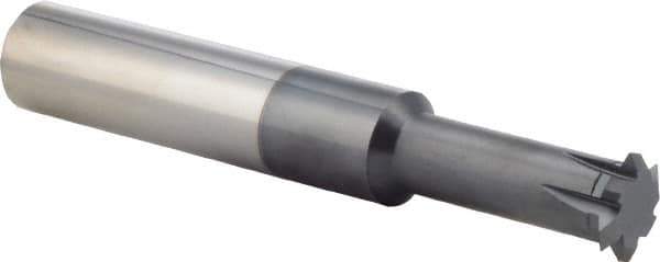 Scientific Cutting Tools - 10 to 32 TPI, Internal/External Single Profile Thread Mill - 3/4" Noml Diam, 0.595" Cut Diam, 5/8" Shank Diam, 6 Flute, 0.43" Neck Diam, 1-1/4" Neck Length, 4" OAL, AlTiN+ Finish - Exact Industrial Supply