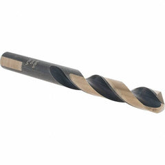 Cle-Line - 29/64" High Speed Steel, 135° Point, Round with Flats Shank Maintenance Drill Bit - Makers Industrial Supply