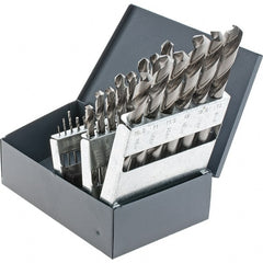 Cle-Line - 1 to 13mm, 118° Point, Bright Finish, High Speed Steel Jobber Length Drill Bit Set - Makers Industrial Supply