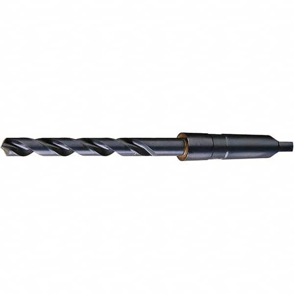 Taper Shank Drill Bit: 2″ Dia, 4MT, 118 °, High Speed Steel Oxide Finish, 16.625″ OAL, Standard Point, Spiral Flute