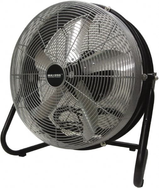 Maxess Climate Control Technologies - 18" Blade, 5/64 hp, 1,550, 2,000 & 2,680 CFM, Oscillating Industrial Circulation Fan - Floor Stand, 120 Volts, 3 Speed - Makers Industrial Supply