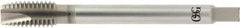 OSG - #8-32 UNC, 3 Flute, HR Finish, Powdered Metal Spiral Point Tap - Plug Chamfer, Right Hand Thread, 2-3/8" OAL, 0.194" Shank Diam, 3B Class of Fit, Series 337NI - Exact Industrial Supply