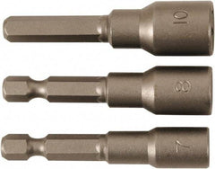 Wiha - 1/4" Drive, Nut Setter Screwdriver Bit - 55mm OAL - Makers Industrial Supply