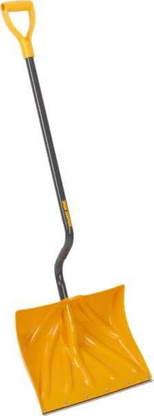 True Temper - 18 Inch Wide Blade x 13-3/4 Inch High Blade Snow Shovel - 36 Inch Long Metal Shaft Handle with Poly D-Grip - Makers Industrial Supply