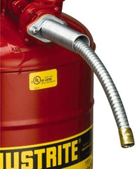 Justrite - 9 Inch Long, Safety Can Metal Flexible Nozzle - 5/8 Inch Diameter, Compatible with Type II Safety Cans - Makers Industrial Supply