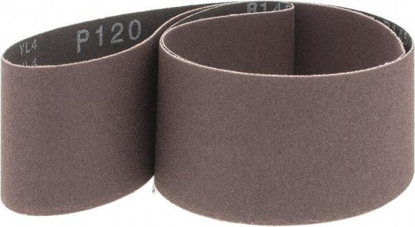 Made in USA - 2" Wide x 42" OAL, 120 Grit, Aluminum Oxide Abrasive Belt - Aluminum Oxide, Medium, Coated, X Weighted Cloth Backing - Makers Industrial Supply