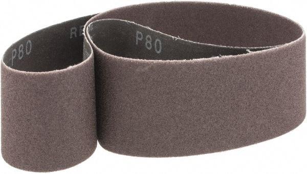 Made in USA - 2" Wide x 42" OAL, 80 Grit, Aluminum Oxide Abrasive Belt - Aluminum Oxide, Medium, Coated, X Weighted Cloth Backing - Makers Industrial Supply