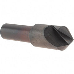 Melin Tool - 1/2" Head Diam, 3/8" Shank Diam, 1 Flute 82° High Speed Steel Countersink - Oxide Finish, 2" OAL, Single End, Straight Shank, Right Hand Cut - Makers Industrial Supply