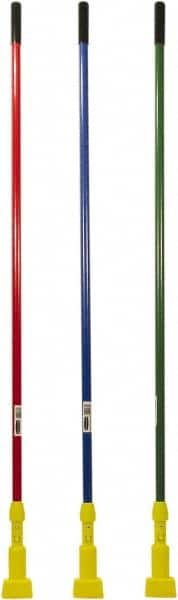 Rubbermaid - 60" Standard Fiberglass Clamp Jaw Mop Handle - 5" Mop Head Band, Plastic Connector, Use with Wet Mops - Makers Industrial Supply