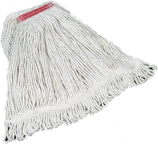 Rubbermaid - Red Head Band, Large Cotton Loop End Mop Head - 4 Ply, Screw On Connection - Makers Industrial Supply