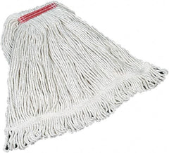 Rubbermaid - Red Head Band, Large Cotton Loop End Mop Head - 4 Ply, Screw On Connection - Makers Industrial Supply