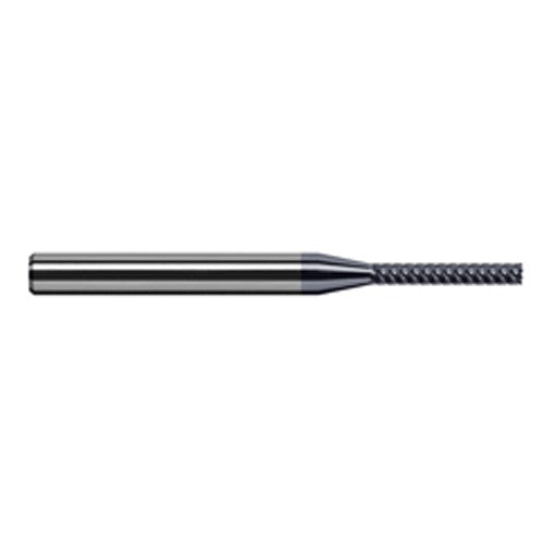 Variable Helix End Mills for Exotic Alloys - Finishers - 0.0780″ (5/64″) Cutter Diameter × 0.9400″ Length of Cut Carbide Square End Mill Finisher for Exotic Alloys, 7 Flutes, AlTiN Nano Coated - Exact Industrial Supply