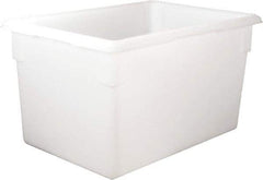 Rubbermaid - Rectangular, White Polyethylene Food Tote Box - 15" High x 18" Wide x 26" Long, with Snap-On Lid - Makers Industrial Supply