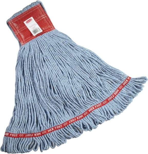 Rubbermaid - 5" Red Head Band, Large Blended Fiber Loop End Mop Head - 4 Ply, Clamp Jaw Connection - Makers Industrial Supply