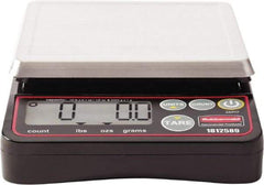 Rubbermaid - 10 Lb. Capacity, Digital Portion Control Scale - 0.1 and 1/8 oz. Graduation, 5-1/8 x 5-1/8" Platform - Makers Industrial Supply