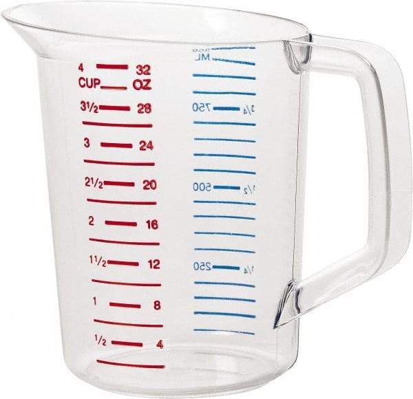 Rubbermaid - 1 Quart Polycarbonate Measuring Cup - 50 ml Graduation - Makers Industrial Supply