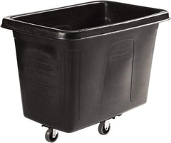 Rubbermaid - 400 Lb Load Capacity, 12 Cu Ft, 9.6 Bushels, Cube Truck - 28" Wide x 42-3/4" Long x 33" High, Black - Makers Industrial Supply