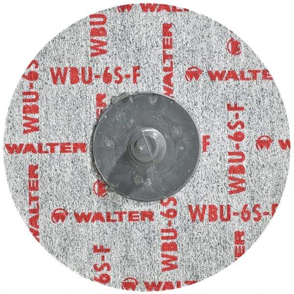 WALTER Surface Technologies - 3" Fine Grade Silicon Carbide Deburring Disc - Quick Change Connection, Gray, 15,100 Max RPM - Makers Industrial Supply