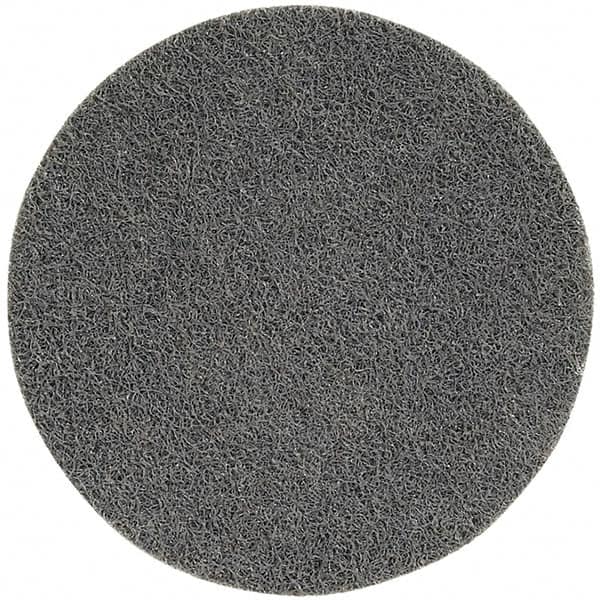 WALTER Surface Technologies - 3" Medium Grade Aluminum Oxide Deburring Disc - Quick Change Connection, Gray, 15,100 Max RPM - Makers Industrial Supply