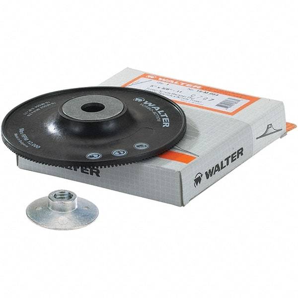 WALTER Surface Technologies - 5" Diam Disc Backing Turbo Backing Pad - 12,200 RPM - Makers Industrial Supply