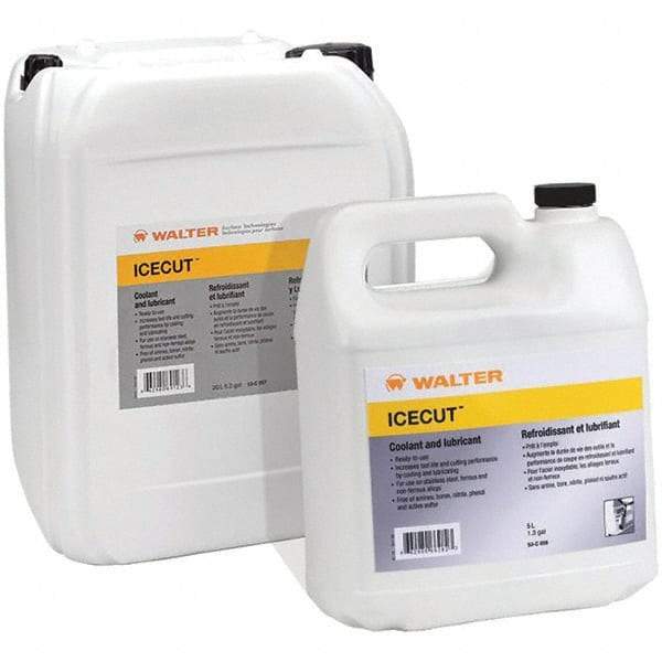 WALTER Surface Technologies - IceCut, 20 L Jug Cutting Fluid - Liquid, For Drilling - Makers Industrial Supply