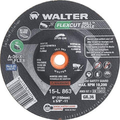 WALTER Surface Technologies - 6" Diam, 36 Grit Surface Grinding Wheel - Makers Industrial Supply