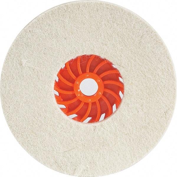 WALTER Surface Technologies - 5" Diam x 1/2" Thick Unmounted Buffing Wheel - Felt Cup Disc, 5/8-11 Arbor Hole, Hard Density - Makers Industrial Supply