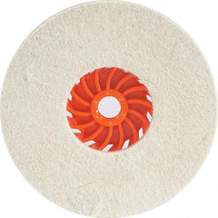 WALTER Surface Technologies - 5" Diam x 1/2" Thick Unmounted Buffing Wheel - Felt Cup Disc, 5/8-11 Arbor Hole, Hard Density - Makers Industrial Supply