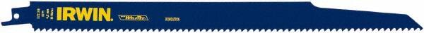 Irwin Blades - 12" Long, Bi-Metal Reciprocating Saw Blade - Tapered Profile, 6 TPI, Toothed Edge, Tang Shank - Makers Industrial Supply