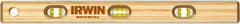 Irwin - 24" Long 6 Vial Box Beam Level - Hardwood, Brown, 2 Level & 4 Plumb Vials - Makers Industrial Supply