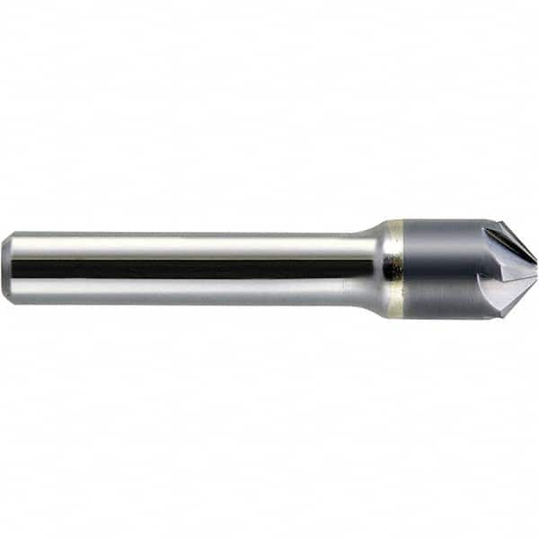 Melin Tool - 1/2" Head Diam, 3/8" Shank Diam, 6 Flute 120° Solid Carbide Countersink - Makers Industrial Supply