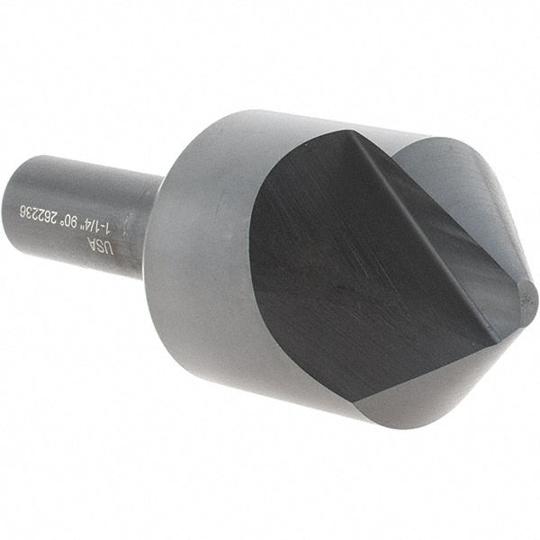 Melin Tool - 1-1/4" Head Diam, 1/2" Shank Diam, 1 Flute 90° High Speed Steel Countersink - Makers Industrial Supply