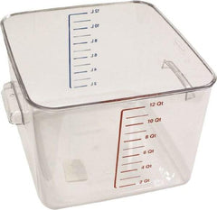 Rubbermaid - Rectangular, Clear Polycarbonate Food Storage Container - 7.8" High x 10-1/2" Wide x 11.3" Long - Makers Industrial Supply