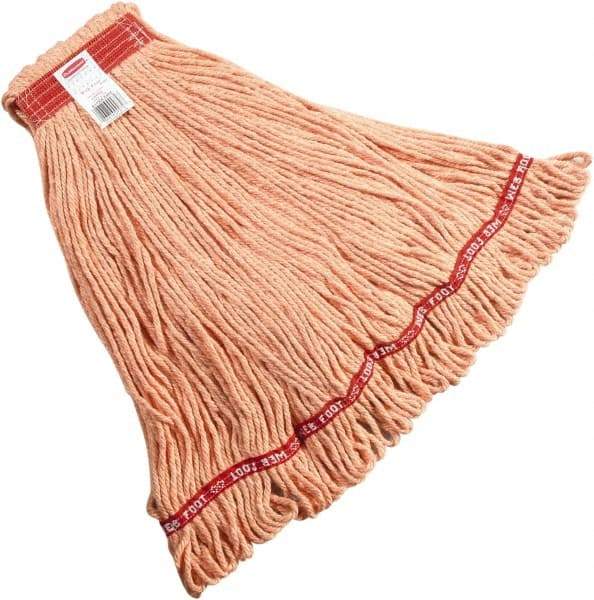 Rubbermaid - 5" Red Head Band, Large Blended Fiber Loop End Mop Head - 4 Ply, Clamp Jaw Connection - Makers Industrial Supply