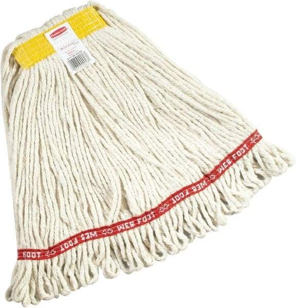 Rubbermaid - Yellow Head Band, Small Blended Fiber Loop End Mop Head - 4 Ply, Screw On Connection - Makers Industrial Supply