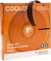 WALTER Surface Technologies - 1" x 50 Yd 240 Grit Aluminum Oxide Cloth Roll - J Weighted Backing - Makers Industrial Supply