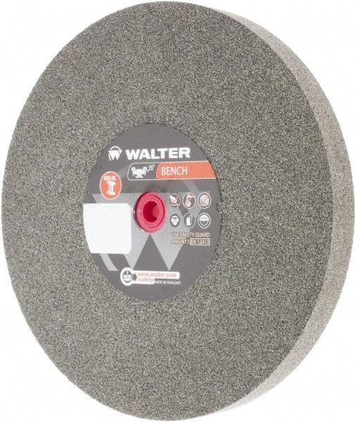 WALTER Surface Technologies - 60 Grit Aluminum Oxide Bench & Pedestal Grinding Wheel - 10" Diam x 1" Hole x 1" Thick, 2500 Max RPM, Fine Grade, Vitrified Bond - Makers Industrial Supply