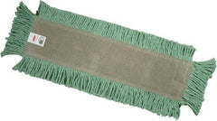 Rubbermaid - 24" Long x 5" Wide Cotton/Synthetic Dust Mop Head - Envelope Connection, Green, Cut-End Head - Makers Industrial Supply